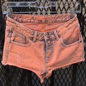 Zara high waisted denim booty short